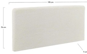 Kave Home - Testiera sfoderabile Dyla in shearling bianco per letto da 160 cm