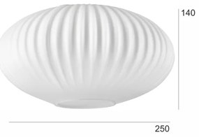 Vetro di ricambio per lampadario HARMA E27 14x25 cm bianco