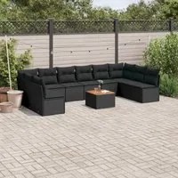 Set Divani da Giardino 11 pz con Cuscini in Polyrattan Nerocod mxl 87608