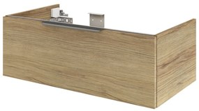 Mobile da bagno sospeso sotto lavabo L 90 x H 32 x P 48 cm rovere lucido, 1 cassetto SENSEA Neo