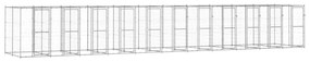 Gabbia Per Cani Da Esterno İn Acciaio Zincato 26,62m² /
