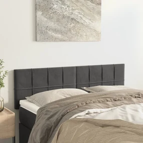 Testiere 2 Pz Grigio Scuro 72x5x78/88 Cm İn Velluto /