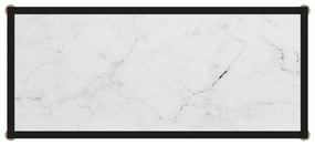 Tavolo consolle bianco 80x35x75 cm in vetro temperato