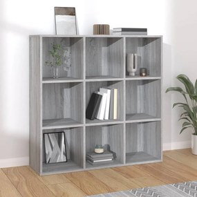 Libreria grigio sonoma 98x30x98 cm