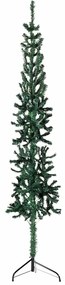 Albero Natale Artificiale Sottile A Metà Supporto Verde 120 Cm /