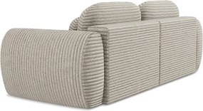 Divano marrone chiaro allungabile/con contenitore con rivestimento in velluto a coste 266 cm Kini – Makamii