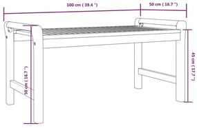 Set Divani Giardino 2 pz Cuscini Bianco Crema in Legno Massello