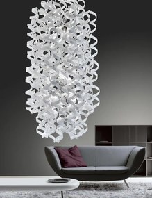 Sospensione 12 luci  - cromo -   206.640 Collezione  Astro - Metal Lux Bianco