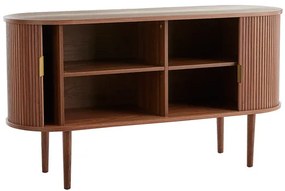 Credenza vintage in legno scuro noce 2 ante scorrevoli L138 cm EPIC