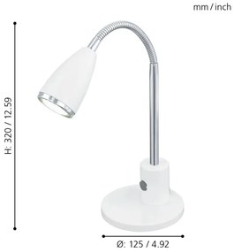 Eglo 92872 - Lampada da tavolo FOX 1xGU10/3W/230V