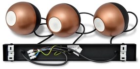 Lampadario LED a sospensione con filo MIDWAY 3xGU10/4,8W/230V nero/rame