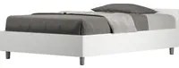 Letto 1 Piazza e Mezzo 120x190 cm con Rete e Contenitore Nuamo Bianco Frassino