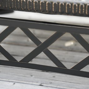 Berbecue a Legna 76x76x47 cm in Metallo Nero...