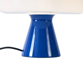 Lampada da tavolo retrò blu con bianco - Knob