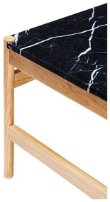 Tavolino con piano nero in marmo 80x80 cm Raw - Hübsch