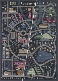Tappeto nero reversibile per bambini , 140 x 200 cm Ülejõe - Narma