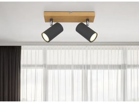 Globo 57911-2G - Faretto ROBBY 2xGU10/35W/230V grigio/marrone