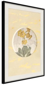 Poster  Flowers and Marble  Cornice Quadri Cornice nera con pass-partout, Larghezza x Altezza Home decor 20x30