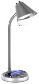 Immax 08972L - Lampada da tavolo LED dimmerabile FINCH LED/9W/12/230V grigio/cromo