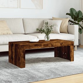 Tavolino Da Salotto Rovere Fumo 102x50x36 Cm Legno Multistrato /