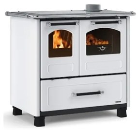 Cucina A Legna 7,5 kW Con Forno Family La Nordica 4 Stelle Bianca