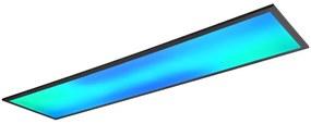 Plafoniera LED nera 29,5x119,5 cm Beta - Reality