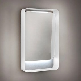 Specchio con illuminazione integrata rettangolare DIVA ELMA L 60 x H 100 x P 12 cm bianco