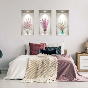 Set di 3 adesivi murali 3D Grappoli di ciliegie - Ambiance