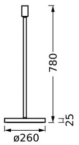 Ledvance - Piede lampada DECOR STICK 1xE27/40W/230V beige