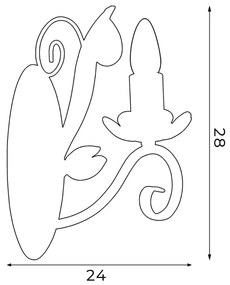 Applique LUCE 1xE14/60W/230V