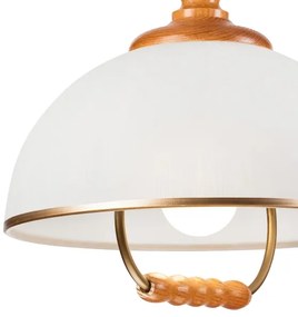 Lampadario a scomparsa RAMONA 1xE27/60W/230V beige/marrone