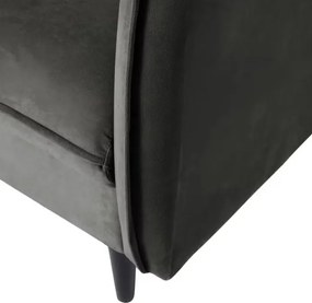 Divano grigio scuro con rivestimento in velluto 203 cm Juli – Ropez