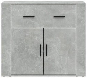 Credenza grigio cemento 80x33x70 cm in legno multistrato