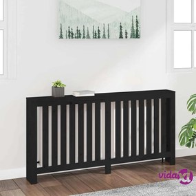 vidaXL Copertura Termosifone Nera 169x19x84 cm Legno Massello di Pino