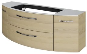 Mobile da bagno sospeso sotto lavabo L 139 x H 49.2 x P 46.2 cm rovere, 2 cassetti, 2 ante PELIPAL Cassca