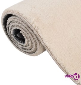 vidaXL Tappeto Lavabile Soffice Pelo Corto 200x290cm Antiscivolo Beige