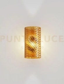 Armonia applique a parete 20 ambra scura rigadin oro satinato 1 luc...