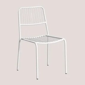 Confezione da 4 sedie da giardino impilabili Elton Bianco - Sklum