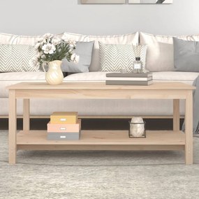 Tavolino Da Salotto 110x55x45 Cm Legno Massello Di Pino /
