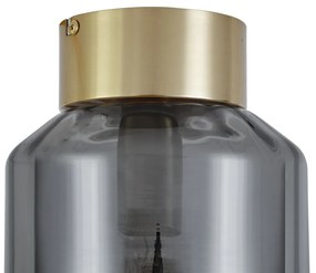 Plafoniera moderna in ottone con vetro fumé - Stiklo