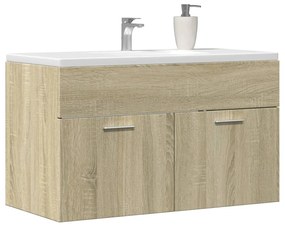 Mobile Lavabo Bagno Rovere Sonoma 90x38,5x46 Cm Multistrato /