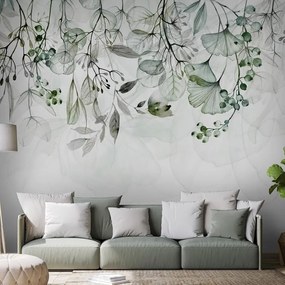 Fotomurale adesivo  Foggy Nature  Green  Larghezza x Altezza Home decor 98x70