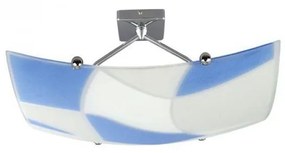 Plafoniera ASPIS 2xE27/100W/230V bianco/blu