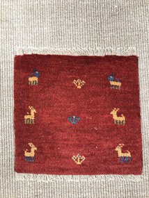 Gabbeh Tappeto persiano 40x40 Rosso (Iran) Annodato A Mano