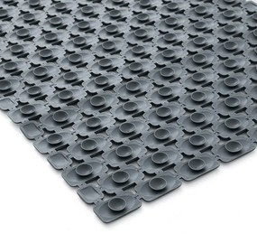 Tappetino antiscivolo doccia grigio 40x73 cm in plastica Spring