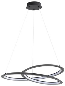 Lampadario LED a sospensione con filo TANGO LED/44W/230V 4000K diametro 60 cm nero