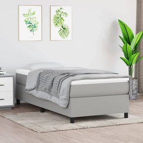 Giroletto Senza Materasso Grigio Chiaro 80x200 Cm Tessuto /