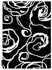 Tappeto HAMPTON Rosa rosa, fiori nero