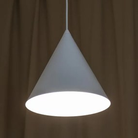 Lampadario su cavo ETNA II 1xE27/15W/230V pr. 25 cm bianco