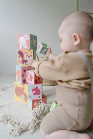 Cubi da sovrapporre - piramide - animali della foresta